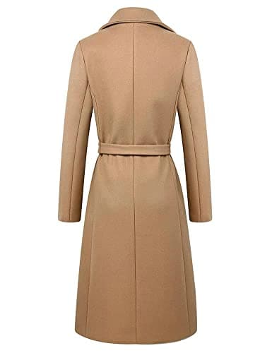 Vintage Style Long Wool Pea Coat for Women