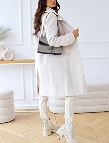 ChouTayou Women's Winter Double Breasted Wool Pea Coat