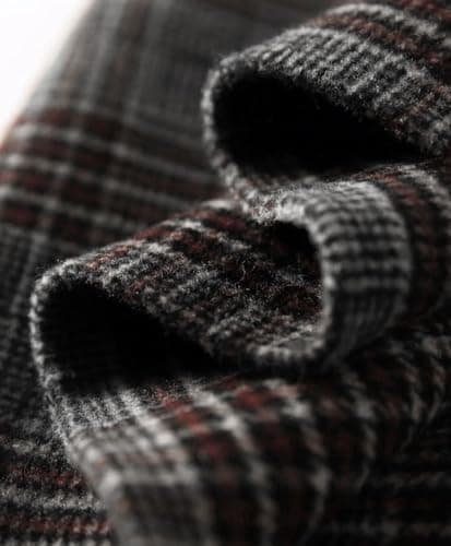 Vintage Women's Plaid Wool Overall Jumper Dress with Pockets