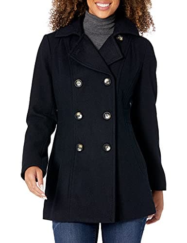 Nautica Women's Wool Blend Peacoat Winter Coat — Vintage Navy Seas