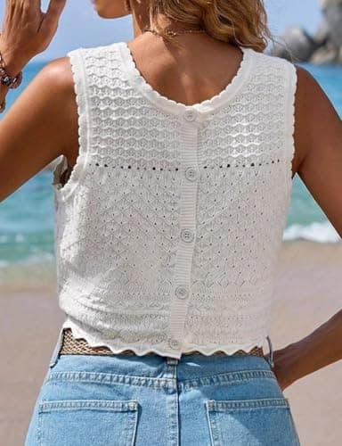 IDEALSANXUN Women's Sleeveless Crewneck Knit Sweater Vest