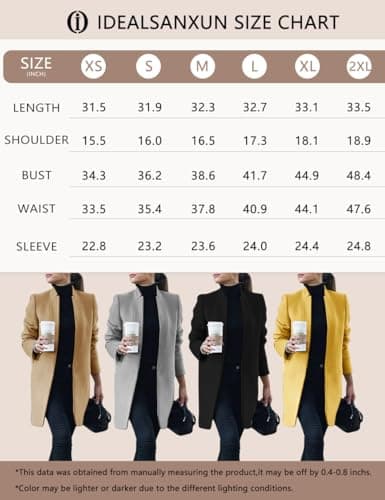 Women's Wool Peacoat with Pockets for Fall/Winter