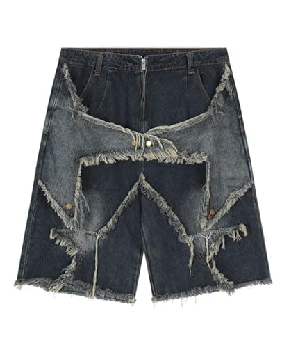 Lafaguw Women's Men's High-Waisted Wide Leg Gothic Shorts