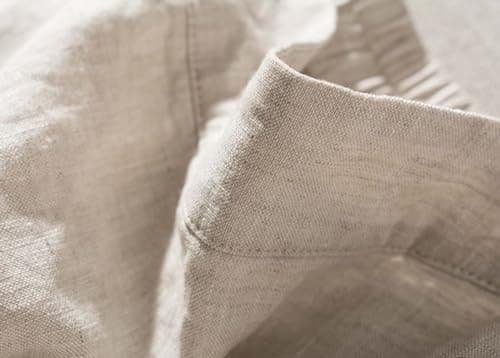 IDEALSANXUN High-Waisted Lightweight Linen Midi Skirt for Women with Pockets