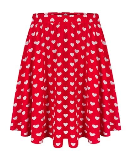RITERA Plus Size Flared Casual Mini Skater Skirt/Pleated Plaid XL-5XL — L1-red Plaid