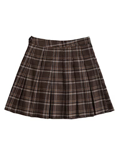 Women's Casual Plaid High Waist A-Line Mini Skirt for WDIRARA — Tartan Multicoloured