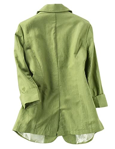 Cotton Linen Blazer for Womens Casual