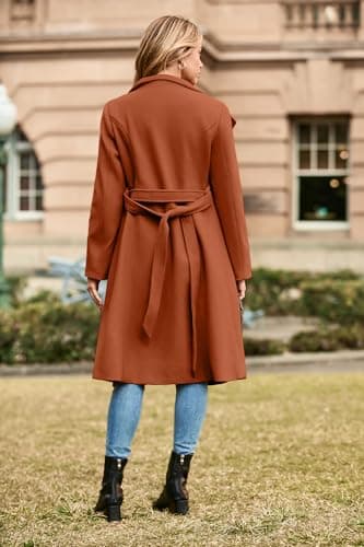 GRACE KARIN 2024 Fall Women's Midi Peacoat with Pockets