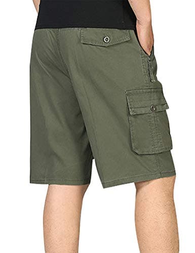 Men's Casual Cargo Shorts with Elastic Waist