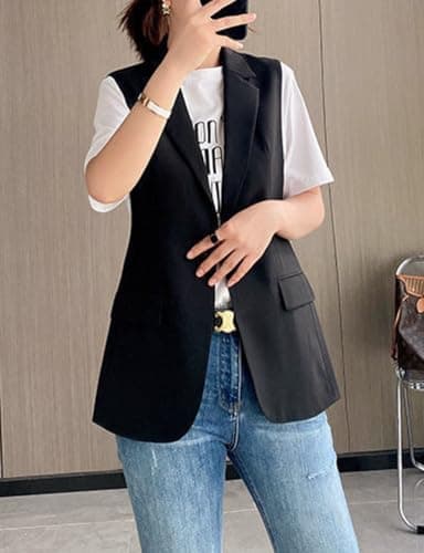 Sleeveless Blazer Jacket for Women