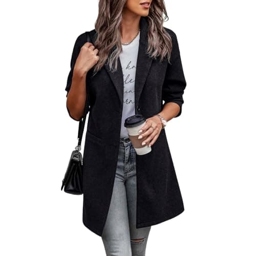 Stylish Wool Coats for Women: Fall/Winter Jackets for a Trendy Look — Black