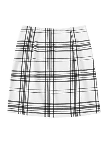 Verdusa Women's Split Hem Zipper Side Bodycon Mini Skirt