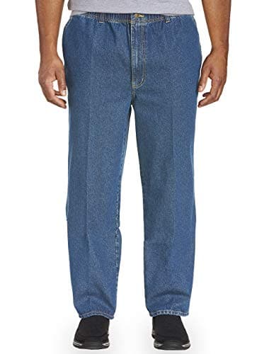 Harbor Bay Men's Big and Tall Elastic Waist Jeans | Loose Fit and Comfortable