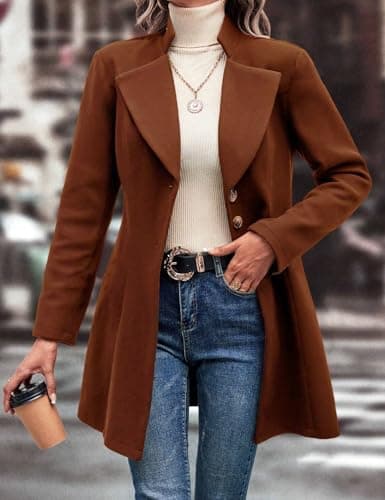 IDEALSANXUN Women's Trendy Wool Peacoat & Blazer Jackets