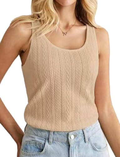 IDEALSANXUN Women's Sleeveless Ribbed Pullover Sweater Vest Top