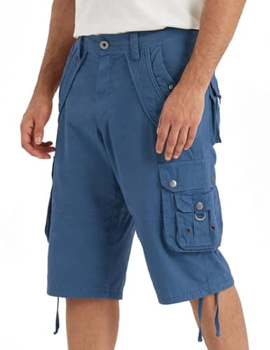 Rejork Mens Cargo Shorts with 8 Pockets Outdoor Casual Hiking — Quiet Harbor