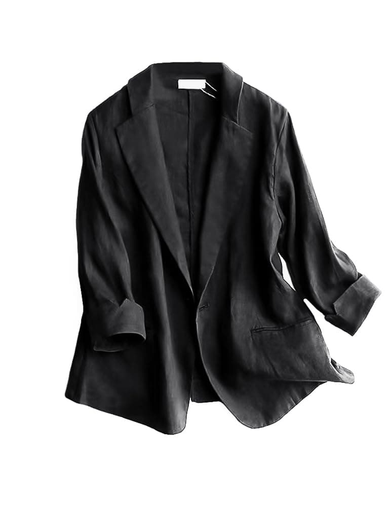 2024 Linen Blazer Women Lightweight Summer Jackets