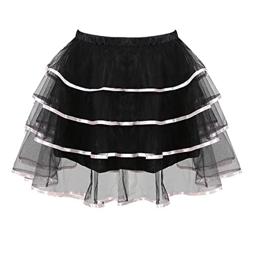 Y2K Ruffle Goth Punk Women's Mini Skirt — Pink