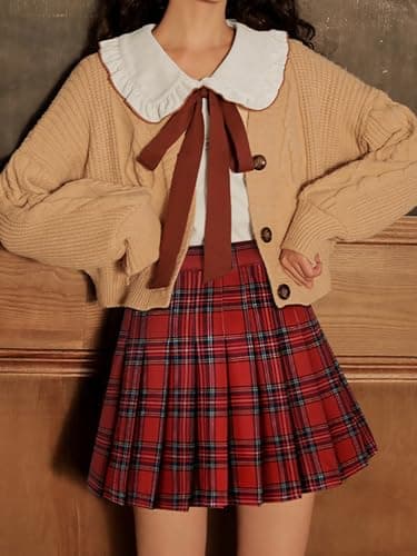 Pleated Skirts for Women: High Waist Mini Skater Tennis A-line Cheerleader