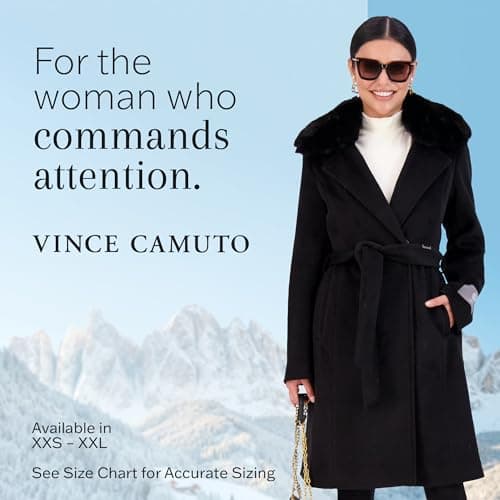 Vince Camuto Women's Warm Peacoat - Winter Dressy Trench Coat