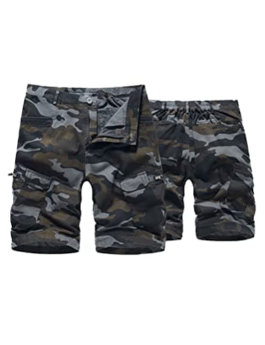 Men's Camo Cargo Shorts for Summer Outdoor Activities