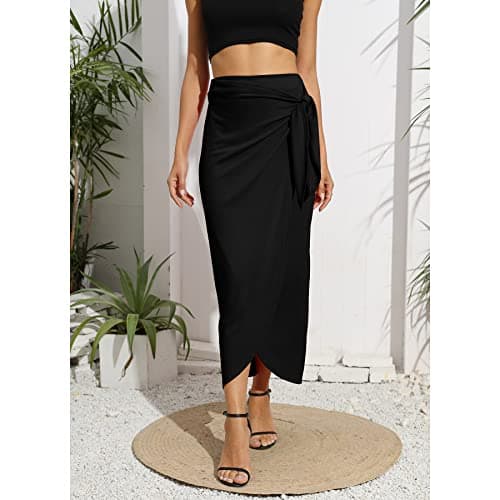 Maxi Skirt High Waist Wrap Pencil Long Skirts for Women