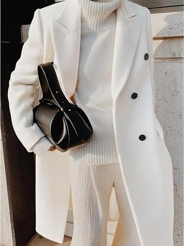 Women's Wool Trench Coat for Fall and Winter