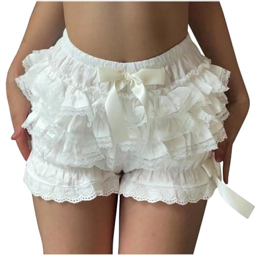 Elastic High Waist Women's Skort with Bowknot Detail