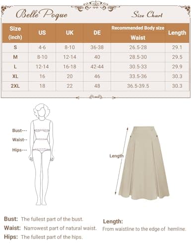 Vintage Corduroy A-line Midi Skirt for Women with Elastic Waist and Pockets