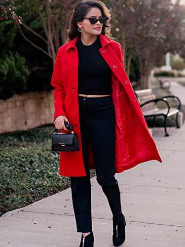 Women's Wool Trench Coat for Winter