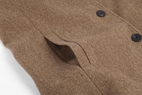 UTCOCO Women's Casual Thicken Pea Coat Mid Long with Pockets