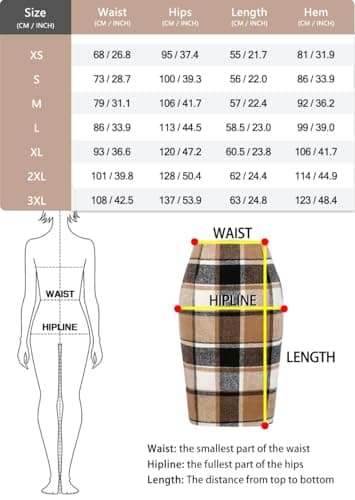 2024 Fall/Winter Plaid Midi Skirt for Women