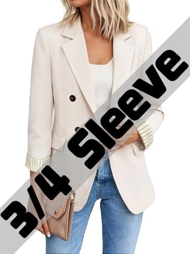 Mina Self 2025 Women's Spring Plaid Tweed Lapel Blazer Jacket with Pockets — Light/Beige