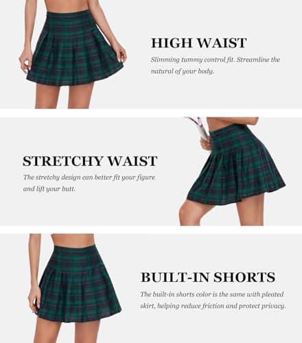 Laimi Women's Pleated Skorts Tennis & Golf Shorts