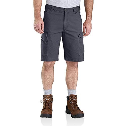 Carhartt Men's Rugged Flex Relaxed Fit Canvas Cargo Work Shorts — Bluestone