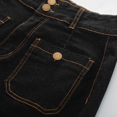 High Waisted Denim Skirt with Belt for Women