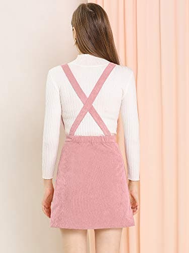 Allegra K Women's Mini Vintage A-Line Bib ChristmasOverall Pinafore Dress
