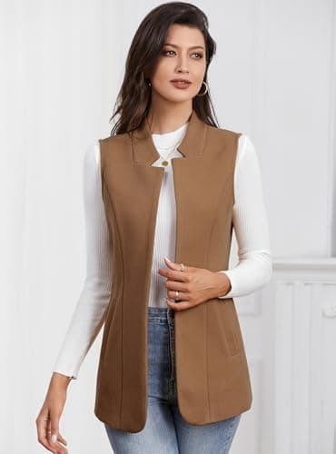 Trendy Wool Vest for Women: Sleeveless Fall/Winter Outerwear
