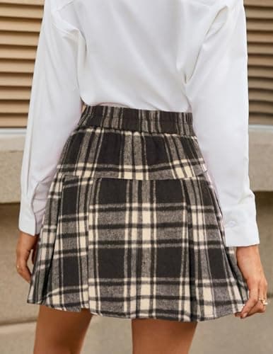 Women's 2024 Plaid Mini Skirt by Kate Kasin