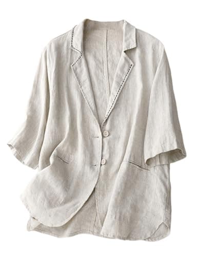 Casual Cotton Linen Blazer for Women