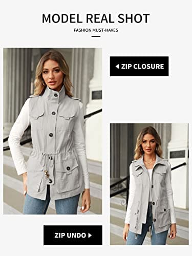 Casual Military Utility Vest for Women