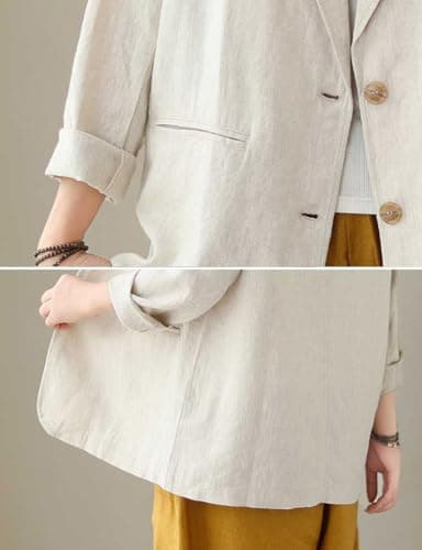 Cotton Linen Blazer for Women - Spring Summer 2024