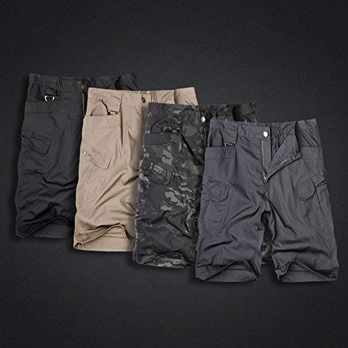 Alimen's Gentle Men's Outdoor Cargo Shorts Elastic Waist Multi-Pocket Tactical