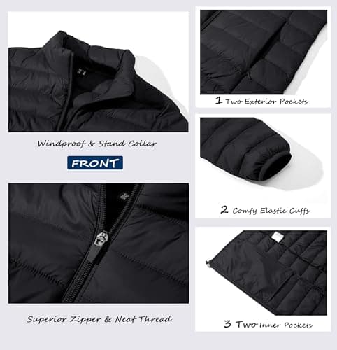 Women's Lightweight Quilted Puffer Jacket with 4 Pockets