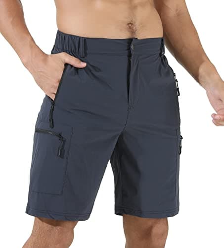 Suwangi Men's Quick-Dry Hiking Cargo Shorts with Multipocket — Navy Blue
