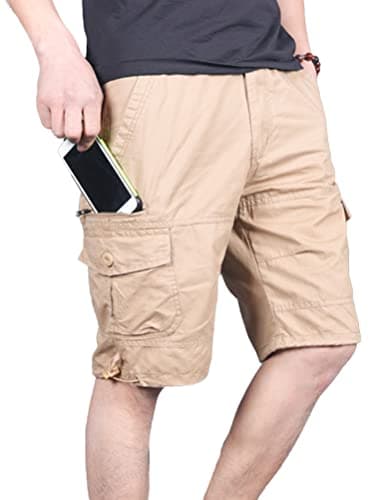 Men's Summer Casual Baggy Cargo Shorts — Khaki