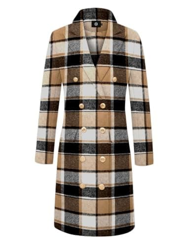 2024 Fall/Winter Plaid Wool Coats for Women