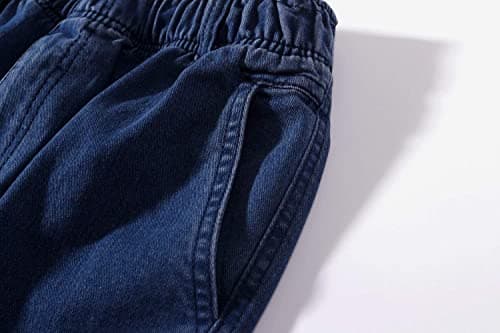 Men's Elastic Waist Casual Loose Fit Denim Jeans