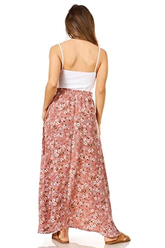 Trendy Women's Maxi Skirts - Flowy Summer Aline Elastic High Waisted Reg & Plus Size
