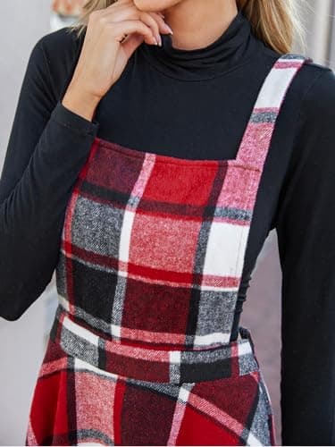 CUPSHE Women's Red Plaid Mini Dress